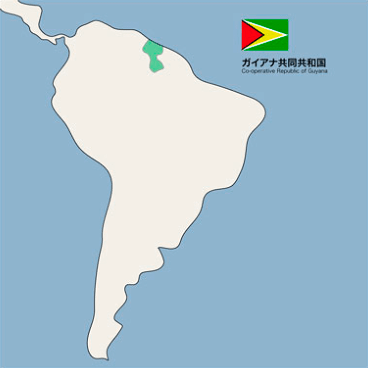 ガイアナ共同共和国の地図